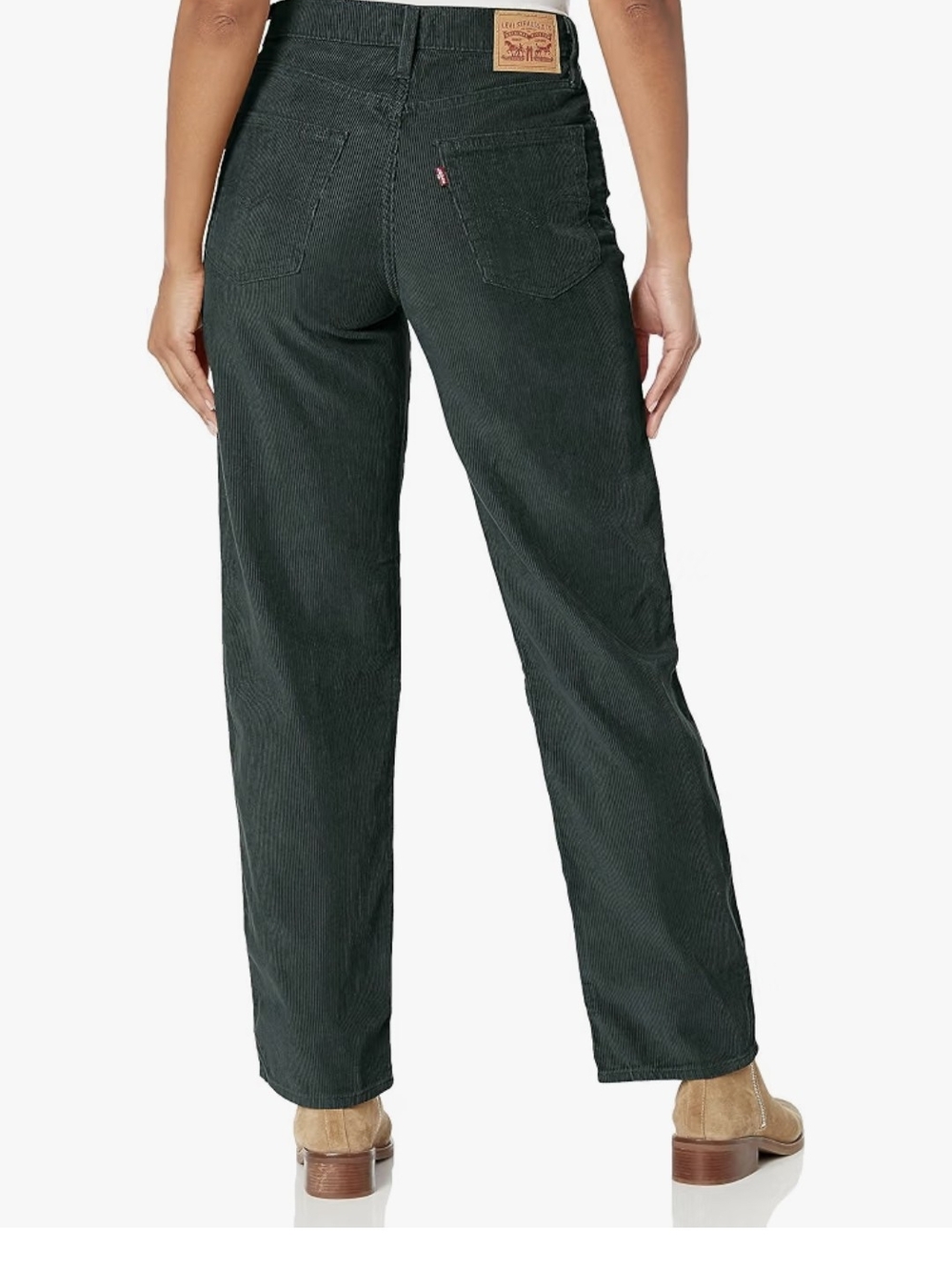 Levi's Women's Forest Green Corduroy 94' Baggy Jeans